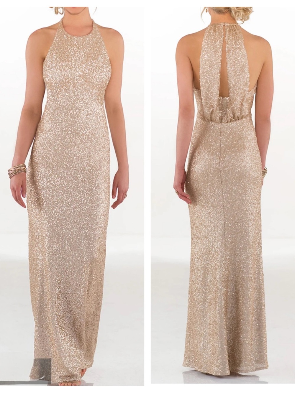 Sorella Vita Rose Gold Sequin  Dress – Style 8846 (Size 10)